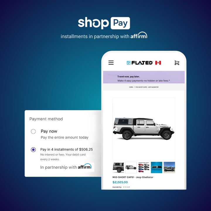 Shop Pay Installments Arrives at FLATED.ca
